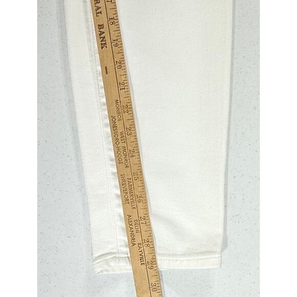 Athleta Skulptek Skinny Ankle Jeans‎ Size 12 (33x29) Off White Cream High Rise - Picture 8 of 9